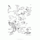 Схема вузла: Кріплення двигуна для Kawasaki ZX1400 Ninja ZX-14R ABS