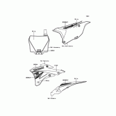 Схема вузла: Наклейки для Kawasaki KX85 KX85