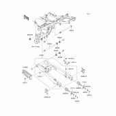 Схема вузла: Задній важіль (Маятник) для Kawasaki EX250 Ninja 250R