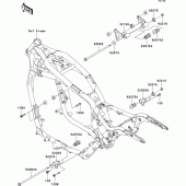Схема вузла: Кріплення двигуна для Kawasaki VN1600 VN1600 Mean Streak