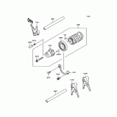Схема вузла: Gear Change Drum/Shift Fork(s) для Kawasaki EJ800 W800