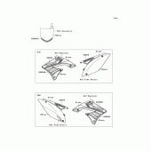 Схема узла: Наклейки для Kawasaki KX250/ KX252 KX250F