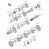 Схема узла: Трансмиссия для Kawasaki BJ250