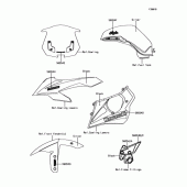 Схема вузла: Наклейка(Срібло)(WJF) для Kawasaki ZX1000 Ninja 1000 ABS
