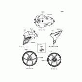 Схема вузла: Decals(White) для Kawasaki ZR800 Z800