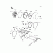 Схема узла: Воздушный фильтр для Kawasaki KX250/ KX252 KX250F