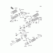 Схема вузла: Підніжки для Kawasaki BJ250 Estrella Custom