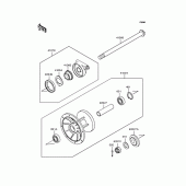 Схема вузла: Ступиця переднього колеса для Kawasaki KLE400