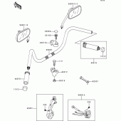 Схема узла: Руль & Пульт управления рулевой для Kawasaki VN1500 VN1500 Classic