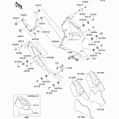Схема узла: Cowling lowers(1/2) для Kawasaki ZX600 Ninja ZX-6R