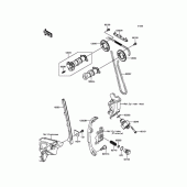 Схема узла: Распредвал\Натяжитель для Kawasaki KLX250 D-Tracker X