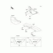 Схема вузла: Side cover/chain case для Kawasaki ZR750 Zephyr