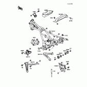 Схема узла: Кронштейн для Kawasaki EX250 Ninja 250