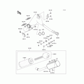 Схема вузла: Вихлопна система для Kawasaki KX125