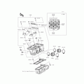 Схема вузла: Головка циліндра для Kawasaki ER250 Z250