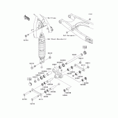 Схема узла: Задняя подвеска для Kawasaki KL650 KLR650 New Edition