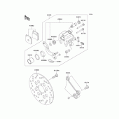 Схема узла: Задний тормоз для Kawasaki KL110 KSR