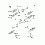 Схема вузла: Підніжки для Kawasaki ZR400 ZRX-II