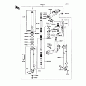 Схема вузла: Вилка передньої осі для Kawasaki ZG1200 Voyager XII
