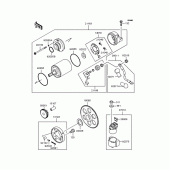 Схема вузла: Стартер електричний & Привід стартера для Kawasaki ZX400 ZZR400
