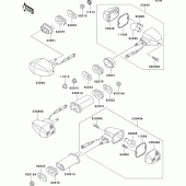 Схема узла: Поворотники для Kawasaki ER500 ER-5