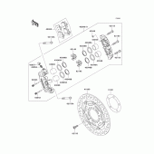 Схема узла: Передний тормоз для Kawasaki ZX600 Ninja ZX-6RR