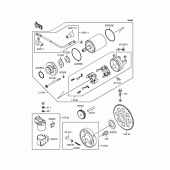 Схема узла: Стартер электрический & Привод стартера для Kawasaki ZR250 Balius