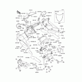 Схема узла: Облицовочные элементы для Kawasaki ZR750 Z750S