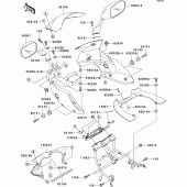 Схема узла: Облицовочные элементы для Kawasaki ZR750 ZR-7S