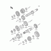 Схема вузла: Трансмісія для Kawasaki VN400 Vulcan Drifter