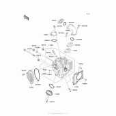 Схема вузла: Головка циліндра для Kawasaki AX125 Fury 125R