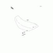 Схема узла: Сиденье для Kawasaki KL250 KL250 Super Sherpa