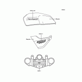 Схема вузла: Наклейки (парул; ZR400-F2) для Kawasaki ZR400 ZRX-II
