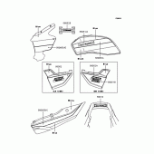 Схема вузла: Наклейки (blue/black; ZR1200-A2) для Kawasaki ZR1200 ZRX1200R