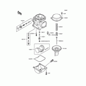 Схема узла: Комплектующие карбюратора для Kawasaki ZX1100 GPZ1100