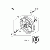 Схема узла: Переднее колесо для Kawasaki EX400 Ninja 400R ABS