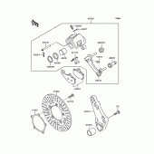 Схема вузла: Заднє гальмо для Kawasaki ZR400 ZRX