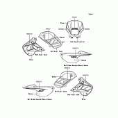 Схема вузла: Наклейки (Синій A7F) для Kawasaki KL110 KSR