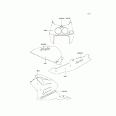 Схема вузла: Decals(red)(zx750-l1) для Kawasaki ZX750 Ninja ZX-7