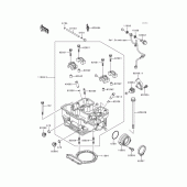 Схема узла: Головка цилиндра для Kawasaki KL650 KLR650