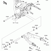 Схема вузла: Задній важіль (маятник) для Kawasaki VN1700 Vulcan 1700 Voyager Custom ABS