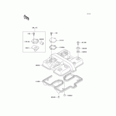 Схема вузла: Клапанна кришка для Kawasaki KLE500