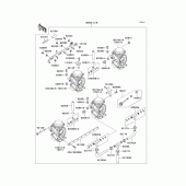 Схема вузла: Карбюратор(1/2) для Kawasaki ZX1100 Ninja ZX-11