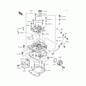 Схема вузла: Головка циліндра для Kawasaki KLX650 KLX650 Motard