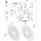 Схема вузла: Переднє гальмо для Kawasaki ZR750 ZR-7