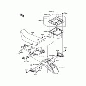 Схема вузла: Сидіння для Kawasaki KL650 KLR650