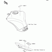 Схема вузла: Інформаційні наклейки Kawasaki ZR1000 Z1000 ABS