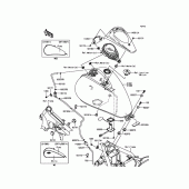 Схема вузла: Паливний бак для Kawasaki VN900 Vulcan 900 Classic