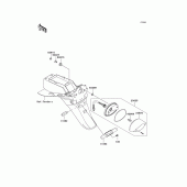 Схема узла: Задний фонарь (Стоп-сигнал) для Kawasaki BR125 Bajaj Wind