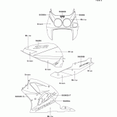 Схема вузла: Decals(green/white/blue)(zx750-l1) для Kawasaki ZX750 ZXR750